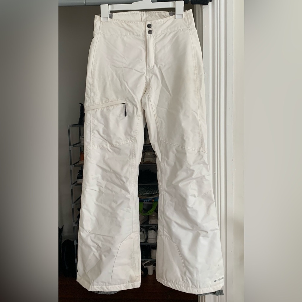 Columbia Women’s Bugaloo Waterproof White Ski Pants, XS.